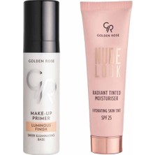 Renas Store Golden Rose Make Up Primer Makyaj Bazı ve No: 02 Medium Tint Renkli Nemlendirici Seti