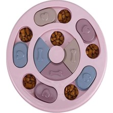 Renas Store Tineke Köpek Oyuncağı Mama Bulmaca Yavaş Besleyici Köpek Gıda Dağıtıcı Yavaş Yeme (Pembe)