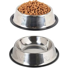 Renas Store Fethiye Toptan Metal Kedi ve Köpek Mama ve Su Kabı Paslanmaz Çelik Kaymaz Tabanlı