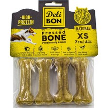 Renas Store Doggie Delibon Gerçek Deriden Pres Kemik, 7 CMX4PCS., Natural