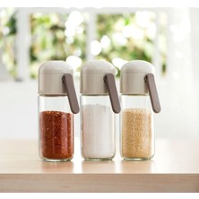 Renas Store Pinmoo Easy Ayarlı Tuzluk-Biberlik- Baharatlık 250 Ml. Cam Bej