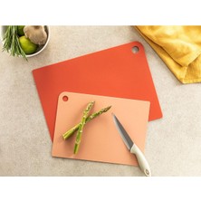 Renas Store Cut Me Plastik 2'li Kesme Tahtası 27-34 cm Kırmızı