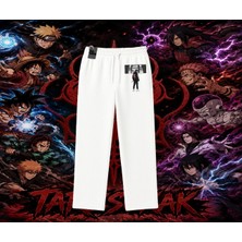 Tarzsokak Orochimaru Naruto Anime Karakter Unisex Baggy Eşofman Altı Beyaz