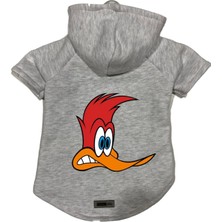 Renas Store Kapişonlu Polar Sweatshirt Köpek ve Kedi Kıyafeti & Elbisesi Gri Pica Pau Xs