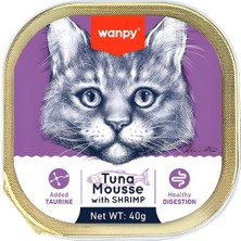 Renas Store Wanpy Ton Balıklı ve Karidesli Alutray Yaş Kedi Maması 40GR