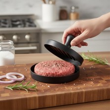 Renas Store Deconox Yapışmaz Büyük Boy Hamburger Köfte Kalıbı - Paslanmaz Çelik Karbon Kaplama Premium Burger Presi | Mükemmel Şekilli Köfte Makinesi