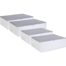 Renas Store Ocean Home Textile 4'lü Gri Renk Stuff & Things Baza Altı Hurç Set