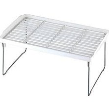 Renas Store Dolap ve Mutfak Tezgahı Için Raf Düzenleyici, Buzdolabı Uyumlu Yükseltici Organizer, Metal Ayaklı Ek Raf, Çok Amaçlı Raf Düzenleyici Stand, Dolap, Tezgah ve Buzdolabı Için Uygun