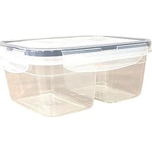 Renas Store Buffer® 2 Bölmeli 0,45+0,45 Litre Kilitli Kapaklı Erzak Saklama Kabı LC-524