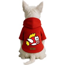 Renas Store Baskılı Içi Polarlı Köpek ve Kedi Kıyafeti & Elbisesi - Kırmızı Renk Kapüşonlu Hoodie B7F3C 3xl