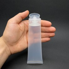 Renas Store Şeffaf Boş Krem Tüpü 100ML, Fliptop Kapaklı Merhem Tüpü, Şeffaf Lipgloss Tüp 100 ml x 3 Adet