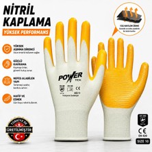 DESIPHON Power Tek Nitril Kaplama Iş Eldiveni Beden 10 – Kaymaz Tutuşlu, Esnek, Dayanıklı Iş Güvenliği Eldiveni