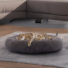 Renas Store Pugalo Peluş Kedi ve Köpek Yatağı Beyaz Renkte, Pugalo Ekonomik Kedi Yatağı Antrasit