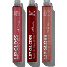 Renas Store Avon Ultra Color Wisteria Glow, Peony Blush ve Gleaming Guava Dudak Parlatıcısı Paketi