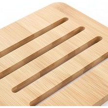 Renas Store AMBERHAUS%100 Doğal Bambu Kare Nihale - 16X16 cm Isıya Dayanıklı Ahşap Tencere ve Çaydanlık Altlığı - (3 Farklı Desenden 1 Adet Gönderilir)