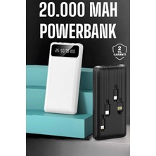 Shopwave Powerbank 20.000 Mah Dijital Göstergeli LCD Ekran Uzun Pil Ömrü