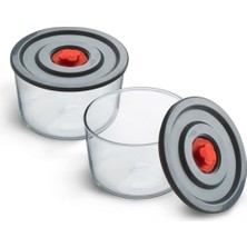 Renas Store Simax Yuvarlak 2’li Borosilikat Cam Saklama Kabı Seti, 0.35 L x 2, 116×76 Mm, Sızdırmaz Kapak, Mikrodalga-Fırın-Buzdolabı-Bulaşık Makinesi Uyumlu