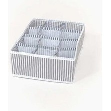 Renas Store Promosyonca Çekmece Içi Düzenleyici, 12 Bölmeli, Çizgili Desen, 31X25X12 Cm, Çorap ve Iç Çamaşırı Organizeri