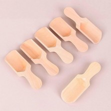 Renas Store Promosyonca Ahşap Baharat Kaşığı, Doğal Ahşap Malzeme, 6,5x2,3 Cm, 6 Adet