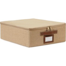 Renas Store Ocean Home Textile Küçük Boy Jüt Destekli Kutu Hurç 31 x 38 x 12 cm
