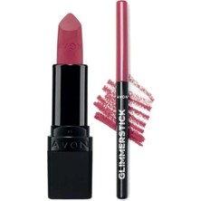 Renas Store Avon Ultra Mat Ruj Mauve Matters ve Glimmerstick Dudak Kalemi Pink Bouquet Paketi