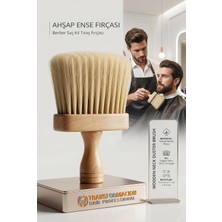 Renas Store Transformacion Ahşap Ense Fırçası, Profesyonel Berber Saç Sakal Temizleme Fırçası 721417