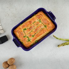 Renas Store Aryıldız Elissa Dikdörtgen Fırın Kabı Kobalt 23 cm
