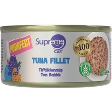 Renas Store Supreme Cat Purrfect Tiftiklenmiş Ton Balıklı Yaş Kedi Maması 70 gr Tiftiklenmiş Tahılsız Konserve Mama