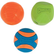 Renas Store Chuckit! Fetch Medley 3'lü Köpek Oyun Topu Seti – Strato Ball, Ultra Squeaker ve Erratic Ball - (M)