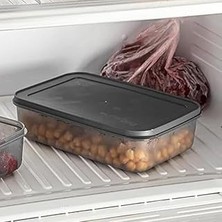 Renas Store Deconox No Frost Silikon Yumuşak Kapalı Saklama Kabı Dondurucu ve Buzluk Saklama Kabı 1500ML, Kapaklı No Frost Saklama Kabı 1500ML, Derin Dondurucu Saklama Kabı 1500ML