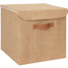 Renas Store Ocean Home Textile Jüt Kapaklı Kutu 30 x 30 x 30 cm