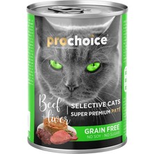 Renas Store Prochoice Yetişkin Seçici Kediler Için, Tahılsız, Sığır Etli ve Ciğerli Ezme, 400 G x 12 Adet