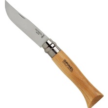 Renas Store Opinel Inox Kayın Saplı Paslanmaz Çelik Çakı, Unisex, Kahverengi, Nr.8