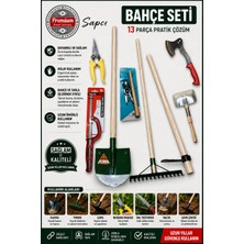 Bahçe Set Kürek Saplı Tırmık Saplı Capa Saplı Kamp Nacak Makas Capa Set 13 Parça
