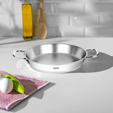 Renas Store Nehir Silver Çelik Italyan Omlet Sahan 16 cm Kapaksız
