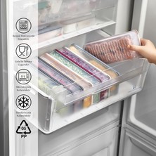 Renas Store Selka Home - Nora 4'lü 1.2 Litre Küçük Boy Açık Gri Saklama Kabı