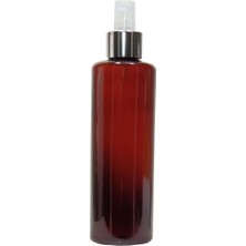 Renas Store Alsun Ambalaj Gümüş Renk Sprey Başlıklı 250 ml Boş Pet Şişe 50 Adet Sağlam Sert Plastik Sprey