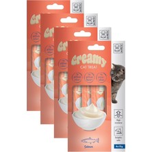 Renas Store M-Pets Creamy Somon Balıklı Kedi Ödülü 4X15GR