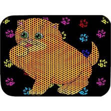 Renas Store Miapet Elekli Desenli Kedi Tuvalet Önü Paspası 60 x 45 cm Tombul Kedi