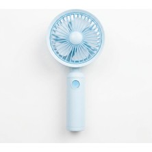 Renas Store Mini-Fan Taşınabilir El Fanı, Masaüstü Standlı, USB Şarjlı, 16 Cm, 3 Kademeli Hız Ayarlı Masaüstü & El Tipi Kompakt Boyut, Mavi