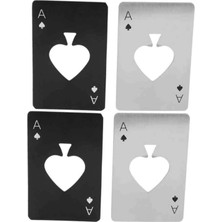 Renas Store Valkyrie 4 Adet Poker Kart Paslanmaz Çelik Şişe Açacağı