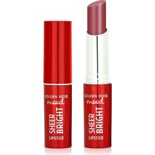 Renas Store Golden Rose Mood Sheer Bright Lipstick NO:107 Mood Mauve - Parlak Ruj