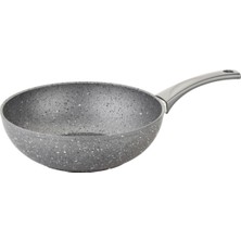 Renas Store Oms Granit Wok Tavası 28 cm Gri Renk