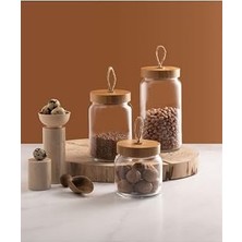 Renas Store Paşabahçe-Woody 3lü Kavanoz Set