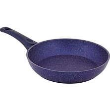 Renas Store Granit Görünümlü Yapışmaz Alüminyum Pik Döküm Tava, 26 Cm, Lüks, Mor
