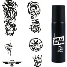 Renas Store Tribal ve Kol Spray Tattoo Geçici Dövme Seti Dark Sprey Dövme Kiti