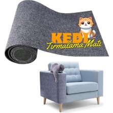 Renas Store Beylini Kedi Tırmalama Halısı Yapışkanlı Her Yüzeye Uygulanabilir Kesilebilir Mobilya Koruyucu Mat (Gri, 40X50)