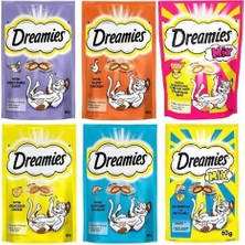 Renas Store Dreamies Kedi Ödül Maması Karışık Paket 6X60GR