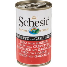 Renas Store Schesir Tam ve Dengeli Ton Balığı ile Karidesli Jöle Içinde Kedi Konservesi 140G