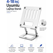 Deanb 4-18 Inç Laptop Standı Alüminyum Katlanabilir Ayarlanabilir Ergonomik Notebook Tablet Standı